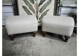 Set Of 2 England Kelsey Collection Designer Ottomans Furniture Ottoman Living Room Furniture