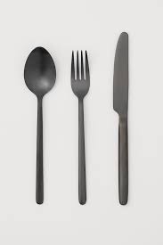 3 Pack Cutlery Black Home All H M Us H M Best Cutlery Set Black Cutlery