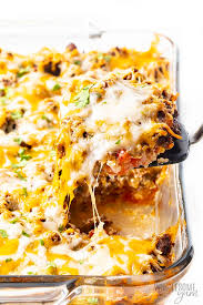 Remove from oven, using tongs quickly place charred peppers in a small bowl, tightly cover with salsa verde chicken casserole. Keto Mexican Ground Beef Casserole Recipe Wholesome Yum