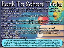 Random question can't decide what to search? Back To School Trivia Jamestown Gazette