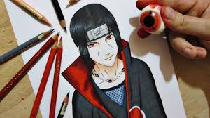 Speed Drawing Itachi Uchiha Naruto Shippuuden Youtube