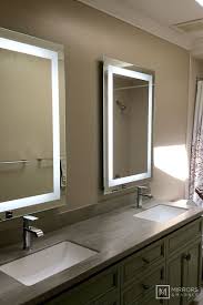 Https Www Mirrorsandmarble Com Products Front Lighted Led Bathroom Vanity Mirror 28 X 40 Rect Double Vanity Bathroom Small Bathroom Decor Led Mirror Bathroom