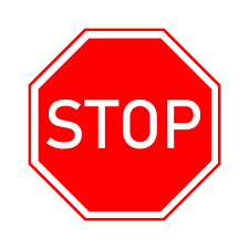 Stop sign icon. Red hexagon road sign ...