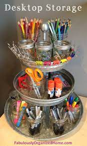 desktop storage desk organization diy craft room string shelving ikea