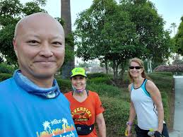 Baseball game discussion about perseverance and long walks