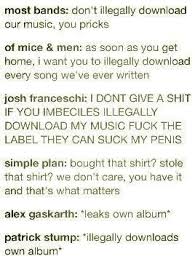 Brendon Rip It From Youtube Josh Leaks Songs And Downloads Own Album Emo Music Emo Band Memes Fall Out Boy