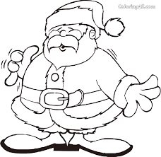 More santa claus coloring pages. Fat Santa Claus Coloring Page Coloringall