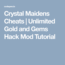 Crystal Maidens Cheats Unlimited Gold And Gems Hack Mod Tutorial