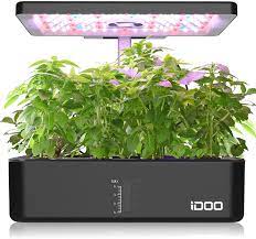 Idoo 12pods Indoor Herb Garden Kit Hydroponics Growing System With Led Grow Light Smart Garden Planter For Home Bedroom Kitchen Office Automatic Timer Germination Kit Height Adjustable No Seeds Walmart Com