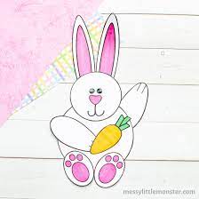 This template might be suitable for you. Mix And Match Paper Bunny Craft Bunny Template Included Messy Little Monster