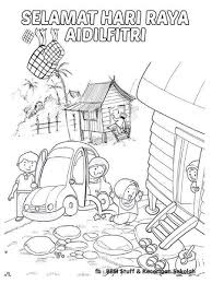 Selamat hari raya aidilfitri.moga silaturahim diberkati allah. Gambar Suasana Hari Raya Aidilfitri Kartun