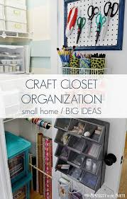 This custom craft room boasts plenty of open storage to put tools and materials within reach, plus a large work surface. My Craft Closet Organization Tips And Ideas Part 2 Small Home Big Ideas Simplicity In The South
