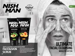 Nish Man Face and Body Scrub Avocado arcradír 300ml