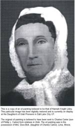 Hannah Knight Libby Carter was born October 9, 1786 in Scarborough, Cumberland County, Maine. Hannah married John C. Carter on March 2, 1805. - libbhann186xhannah_knight_libbyoil