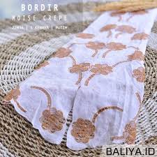 Kain Kebaya Bordir Bali Terbaru Bahan Sifon Crepe Premium