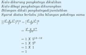 Anda juga dapat berpikir dengan seperti ini: 3 Pangkat 0 X 5 Pangkat 2 Per 5 Pangkat 2 Pangkat 2 Pangkat 3 Brainly Co Id