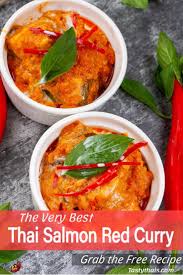 Best Authentic Thai Salmon Curry Recipe Hor Mok Pla Salmon Recipe Curry Recipes Curry Thai Salmon Curry