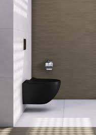 Vitra wc suspendu avec abattant frein de chute + bati support grohe et plaque de commande, plaque blanche, noir mat. 11 Idees De Toilette Lavaschwarz Toilettes Chasse D Eau Idee Salle De Bain