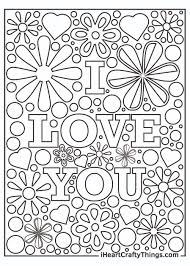The next page is a happy mother's day flowers coloring page I Love You Coloring Pages Updated 2021