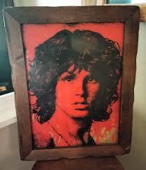 Framed Jim Morrison fire version mirror