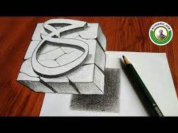 Cara Menggambar 3d Di Kertas Belajar Kaligrafi Arab Youtube Cara Menggambar Sketsa Gambar Seni Gambar
