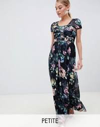 Little Mistress Petite Cap Sleeve Maxi Dress In Dark Floral Print Maxi Dress Maxi Dress With Sleeves Maxi Dress Prom