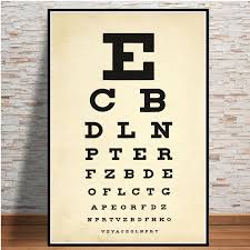 Us 1 94 50 Off Modern Eye Test Snellen Chart Best Eyes Test Deals Poster And Prints Art Paintings Wall Pictures For Living Room Home Decor In
