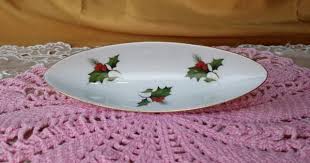Creidlitz Bavaria Holly Berry Dish Olive Server Christmas Etsy Holiday China Berries Olive Serving Dish