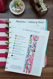A Year In Pixels Bullet Journal Inspired Daily Mood Tracker For Classic Happy Planner Instant Pdf Download Simple Minimalist Design With Images Bullet Journal Ideas Pages Planner Bullet