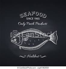 Everyone knows they are one of the best fish to prepare for the table and the white mild flaky flesh allows you to experiment with many different. Halibut Hand Drawn Icon Hand Drawn Halibut Fish On Chalkboard Seafood Icon Menu Restaurant Design Engraving Style Vector Canstock