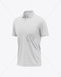 Download Men S Heather Short Sleeve Polo Shirt Front Half Side View In Apparel Mockups On Yellow Images Object Mockups