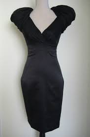 Ted Baker Black Size 1 Silk Puff Sleeve Retro Inspired Dress With V Neck Retro Inspired Dress Little Black Dress Black Dress
