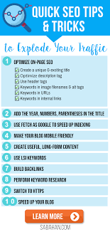 9 Quick Seo Tips And Tricks For Blogs Updated For 2019 Seo Tips Search Engine Optimization Blog Tips