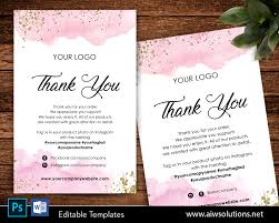 Your business with us is much appreciated and we are pleased to inform you that. Editable Thank You Card