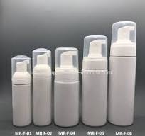 Empty Plastic Foam Pump Bottle 30ml 50ml 60ml 100ml 150ml 200ml Clear White  Blue Pet Facial Cleanser Mousse Foam Pump Bottle