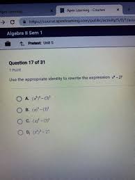Review for unit 2 test, answer key due no due date points 0; Solved Apex Learning Apex Learning Courses C ìŠ¬ Https Chegg Com