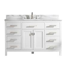 white single sink bathroom vanity with