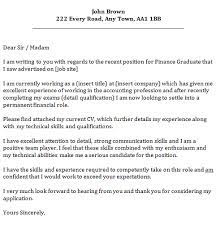 Esl efl asp business english classes example letter and guide to writing cover letters for job interviews to be included with the resume or cv a key part of almost any job application is a cover letter. Finance Graduate Cover Letter Icover Org Uk