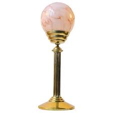 Rare antique napoleon empire chandelier bronze french brass hanging chain lamp. Vintage Scandinavian Brass Table Lamp With Pink Marble Glass Sphere For Sale At 1stdibs