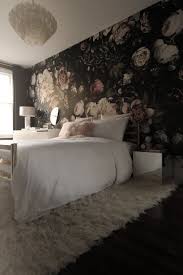 Black And White Floral Wallpaper In Bedroom Preciously Me Blog One Room Challenge Bedroom Makeover Reveal Ellie Cashman Dark Floral Wal Floral Wallpaper Bedroom Bedroom Makeover Girls Room Wallpaper