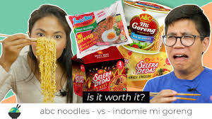 My favourite asian noodle recipe! Mi Goreng Taste Test Indonesian Instant Noodles Indomie Vs Abc Noodles Youtube