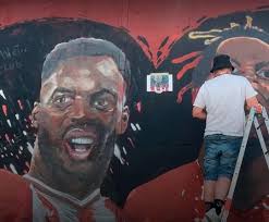 What happened to the mural of the swimmers that was