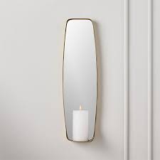 This item comes shipped in one carton. Fling Mirrored Pillar Candle Wall Sconce Shelf Reviews Cb2 Canada