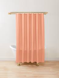 Light Salmon Medium Pale Orange Solid Color Shower Curtain By Tiokvadrat In 2020 Solid Color Shower Curtain Pink Shower Curtains Pink Showers