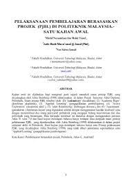 Tentukan objek yang akan diamati 3. Top Pdf Pelaksanaan Pembelajaran Berasaskan Projek Pjbl Di Politeknik Malaysia 1library