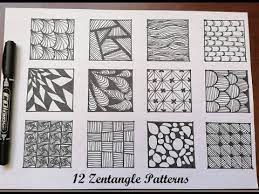 Relax and breathe deeply, bringing one's attention to the process. 12 Easy Zentangle Patterns Doodle Patterns Step By Step Tutorial Youtube