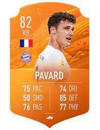 69 53 73 72 81 76. What S Your Favourite Card This Year From A Design Point Mine Is This Pavard The Dynamic Image And Motm Fifa