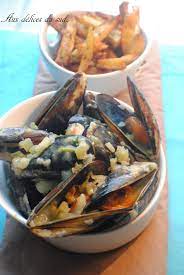 Moules Marineres Au Curry Et Frites Au Four Frites Au Four Recette Recette Moules