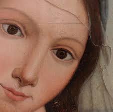 Quadro olio su tavola neoclassico epoca '700 raffigurante donna