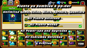 For the main versions on ios and android, see plants vs. No Root Plants Vs Zombies 2 V8 7 3 Pp Dat Android Save Game Unlimited Gems